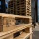 Heat-treated wooden pallets stamped for ISPM 15 compliance shipping to the UAE
